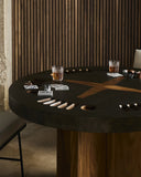 Luxe Living Poker Table - Natural Brown Guanacaste