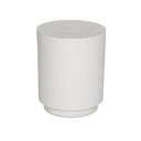 Solara Outdoor End Table - Matte White Cast Aluminum
