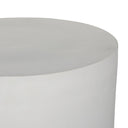 Solara Outdoor End Table - Matte White Cast Aluminum