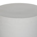 Solara Outdoor End Table - Matte White Cast Aluminum