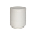 Solara Outdoor End Table - Matte White Cast Aluminum