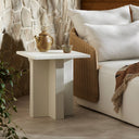 Veridian Outdoor End Table - Matte White Cast Aluminum