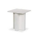 Veridian Outdoor End Table - Matte White Cast Aluminum