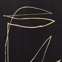 Abstract Botanic Line Drawing by Roseanne Kenny - 30X40 Maple Panel