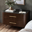 Avante Fletcher Large Nightstand - Terra Brown Oak
