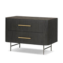 Avante Fletcher Large Nightstand - Distressed Black Oak
