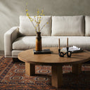 Verano Mesa Round Coffee Table - Light Brushed Parawood 48