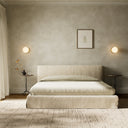 Verity Aidan Slipcover Bed - King Brussels Natural