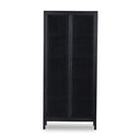 Aveline Caprice Tall Cabinet - Black Wash Mango W Black Cane