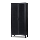 Zenith Tall Cabinet - Black Wash Mango W Black Cane