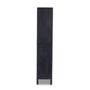 Aveline Caprice Tall Cabinet - Black Wash Mango W Black Cane