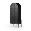 Aveline Tolle Panel Door Cabinet - Drifted Matte Black