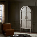 Aveline Tolle Panel Door Cabinet - Rustic White