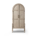 Aveline Tolle Panel Door Cabinet - Rustic White