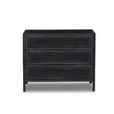 Verity Large Nightstand - Black Wash Mango W Black Cane