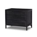 Verity Large Nightstand - Black Wash Mango W Black Cane