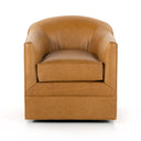 Luxe Haven Quinton Swivel Chair - Osorno Camel