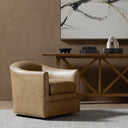 Luxe Haven Quinton Swivel Chair - Osorno Taupe