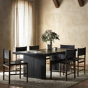 Vesper Warby Dining Table - Worn Black Oak