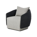 Verity Outdoor Swivel Chair - Faux Black Hyacinth