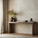 Vesper Warby Console Table - Worn Oak Veneer