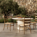 Solara Ladder Back Outdoor Dining Chair - Stained Toasted Brown