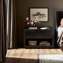 Aveline Nightstand - Worn Black Oak Veneer