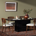 Verity Kelby Dining Table - Carved Vintage Brown