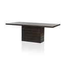 Verity Kelby Dining Table - Carved Vintage Brown