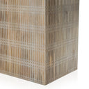 Verity Kelby Dining Table - Light Wash Carved Mango