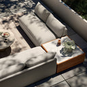 Verano Outdoor 2-Piece Sectional W Coffee Table - Faye Sand