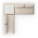 Verano Outdoor 2-Piece Sectional W Coffee Table - Faye Sand