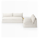 Verano Outdoor 2-Piece Sectional W Coffee Table - Faye Cream