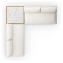 Verano Outdoor 2-Piece Sectional W Coffee Table - Faye Cream