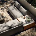 Verano Outdoor 2-Piece Sectional W Coffee Table - Faye Ash