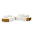 Solstice Outdoor 2Pc Sectional W Coffee End Tables - Faye Cream
