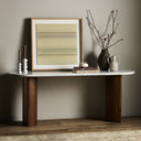 Verity Large Console Table - Italian White Marble