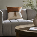 Premium Leather and Linen Pillow - 20X20