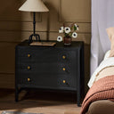 Aurelia Nightstand - Brushed Black Acacia Solid