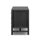 Aurelia Nightstand - Brushed Black Acacia Solid