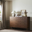 Luxe Haven Sullivan 10 Drawer Dresser - Saddle Tan