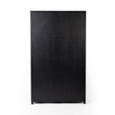 Aveline Millie Panel and Glass Door Cabinet - Drifted Matte Black