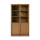 Aveline Millie Panel and Glass Door Cabinet - Drifted Oak Solid