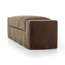 Verano Wide Arm Slipcover Accent Bench - Brussels Coffee