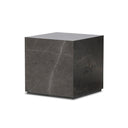 Aveline Modern Marble Plinth End Table - Grey Italian Marble