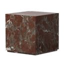 Aveline Modern Marble Plinth End Table - Smoke and Russet Marble