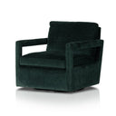 Verity Olson Swivel Chair - Emerald Worn Velvet