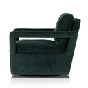 Verity Olson Swivel Chair - Emerald Worn Velvet
