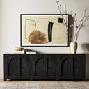 Verity Tilda 6 Door Sideboard - Black Wash Mango