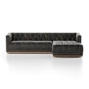 Maxx 2-Piece Sectional - Destroyed Black Right Arm Facing 109